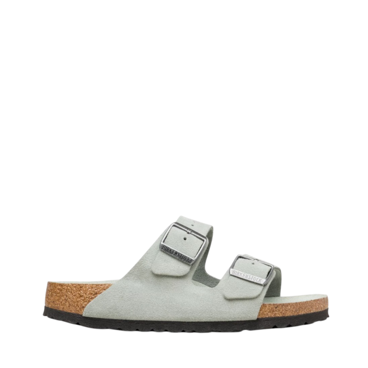 Birkenstock Light Grey Double-Strap Sandals. 