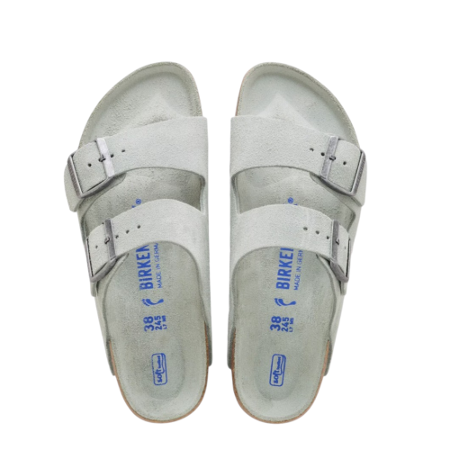 Birkenstock Light Grey Double-Strap Sandals. 