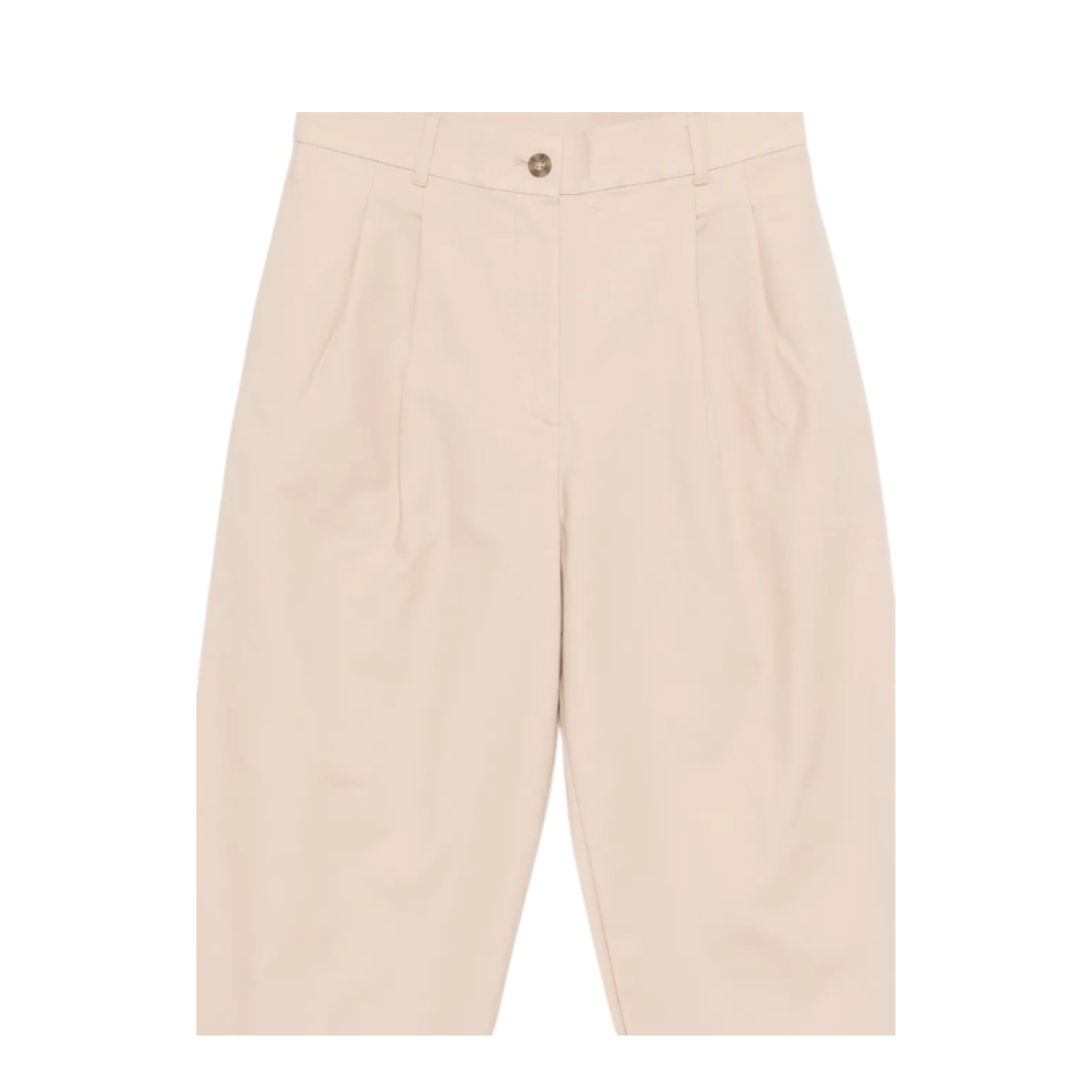 Calvin Klein Beige Wide-Leg Tailored Trousers.  