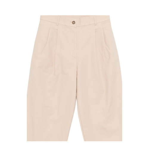 Calvin Klein Beige Wide-Leg Tailored Trousers.  