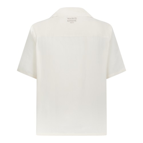 Maison Kitsun Beige Short-Sleeve Utility Shirt. 2