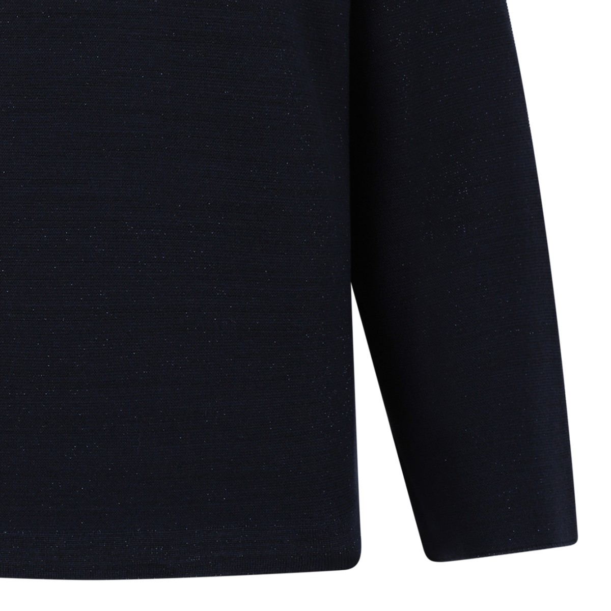 Fabiana Filippi Navy Textured Hooded Knit Top.  