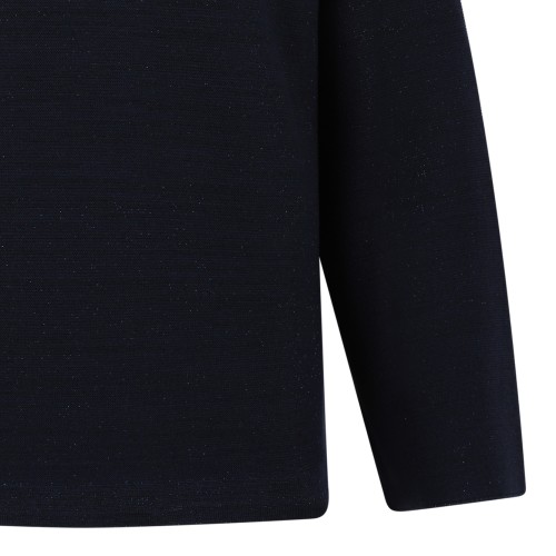 Fabiana Filippi Navy Textured Hooded Knit Top.  
