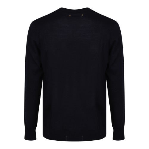 Golden Goose Navy Lightweight Knit Sweater. 2