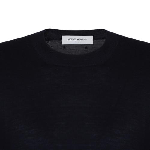 Golden Goose Navy Lightweight Knit Sweater.