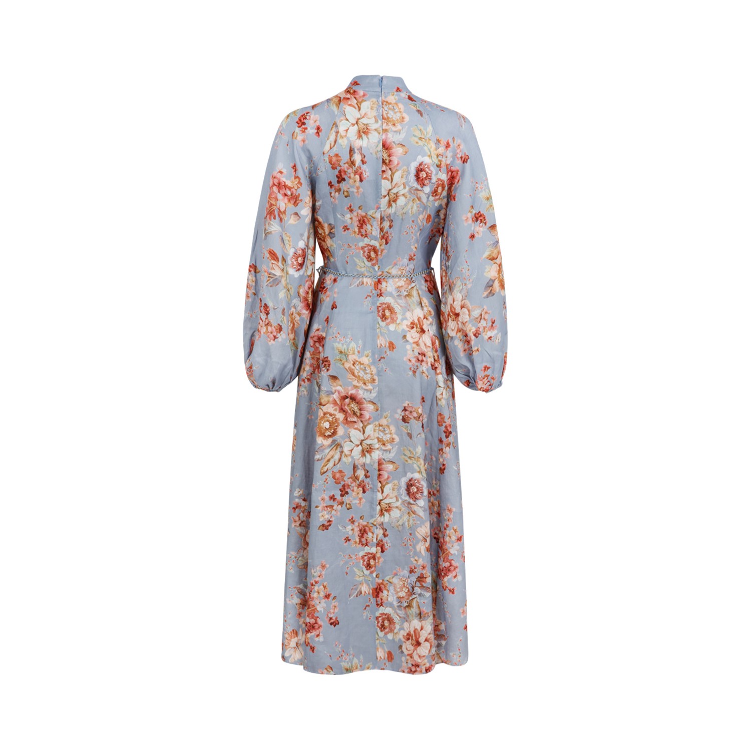 Zimmermann Blue Floral Linen Midi Dress.| COLOGNESE 1882