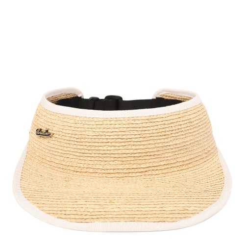 Borsalino Natural Straw Visor Hat.