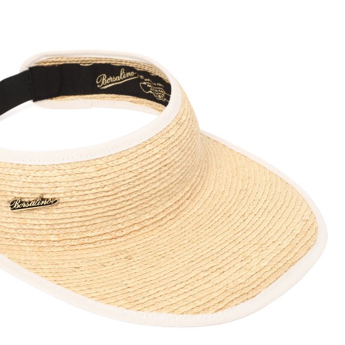 Borsalino Natural Straw Visor Hat.