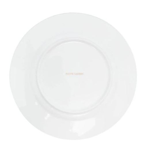 Ralph Lauren Home White Porcelain Plate with Polo Bear Motif.