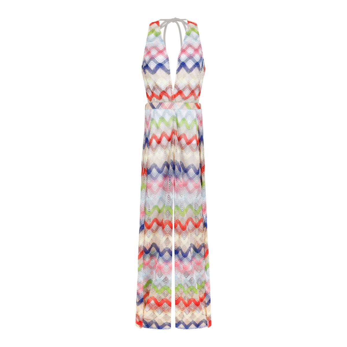Missoni Multicolor Zigzag Knit Maxi Dress.