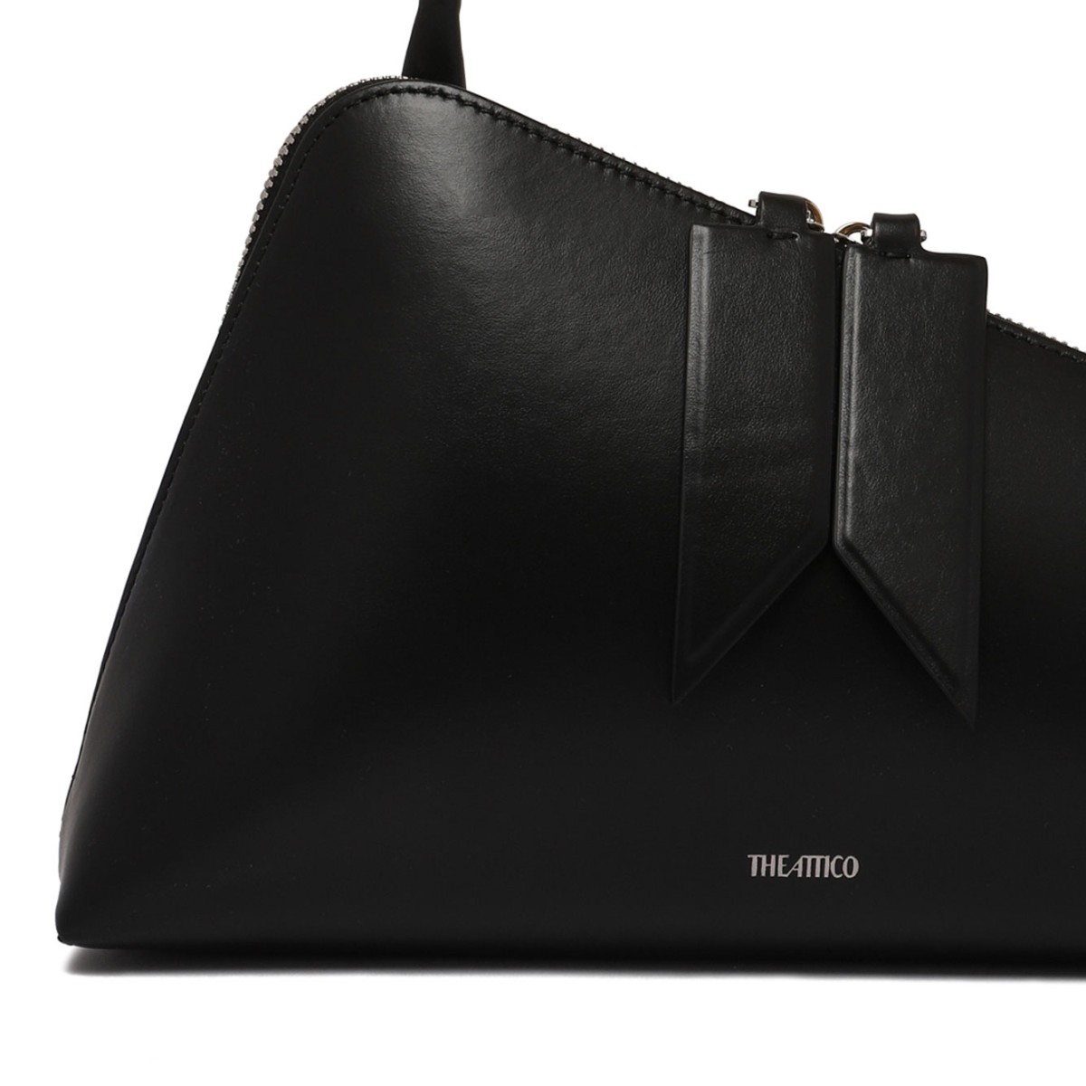 The Attico Black Sunrise Shoulder Bag.