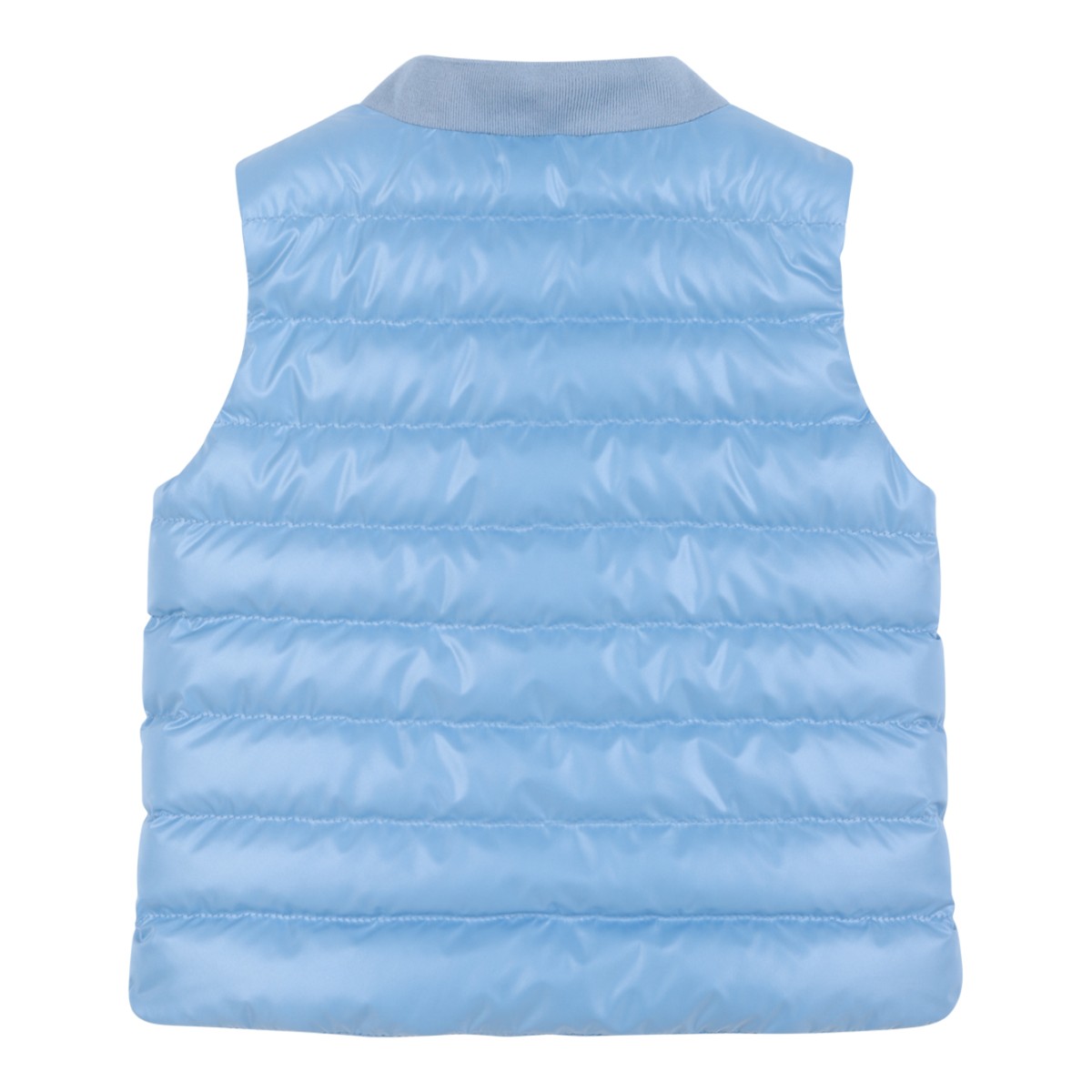 Moncler Light Blue Quilted Down Vest.