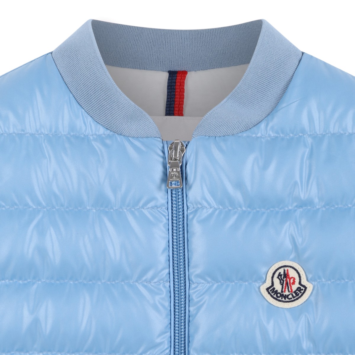 Moncler Light Blue Quilted Down Vest.