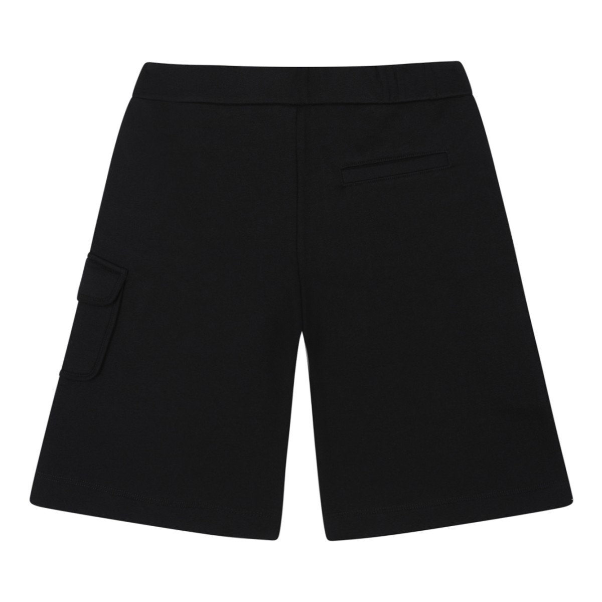 Moncler Black Cotton Bermuda Shorts.