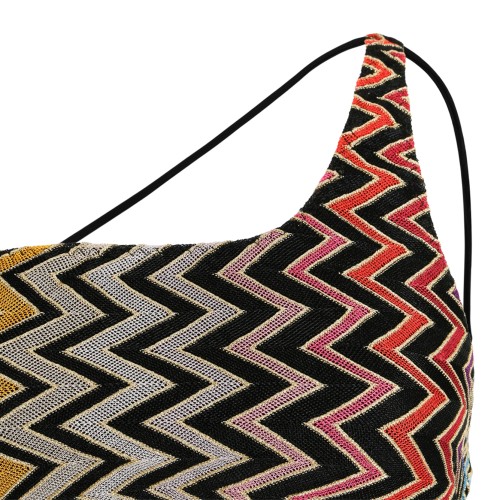 Missoni Multicolor Zigzag One-Shoulder Bikini Set.