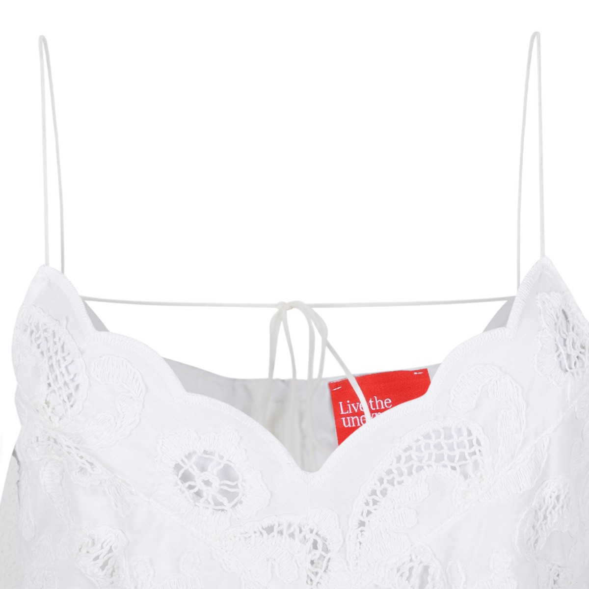 Merci White Lace Mini Dress.