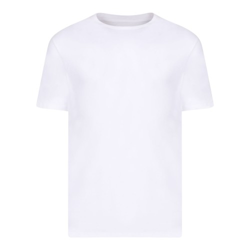Selected White Cotton Crew Neck T-Shirt.