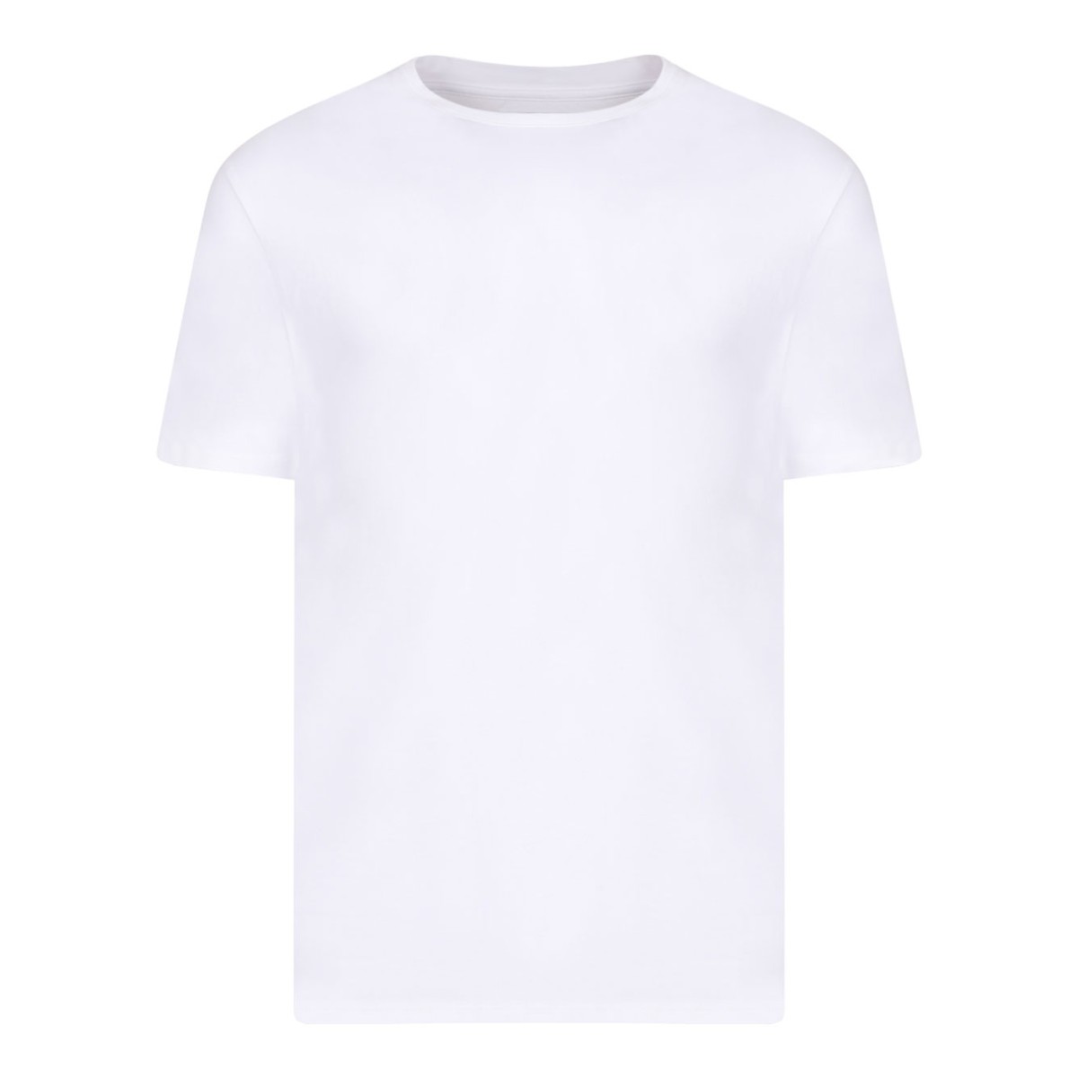 Selected White Cotton Crew Neck T-Shirt.
