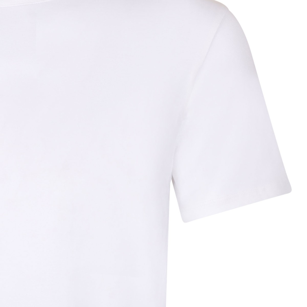 Selected White Cotton Crew Neck T-Shirt.