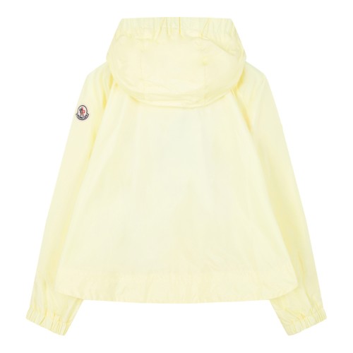 Moncler Kids Yellow Hooded Lightweight Jacket. 2