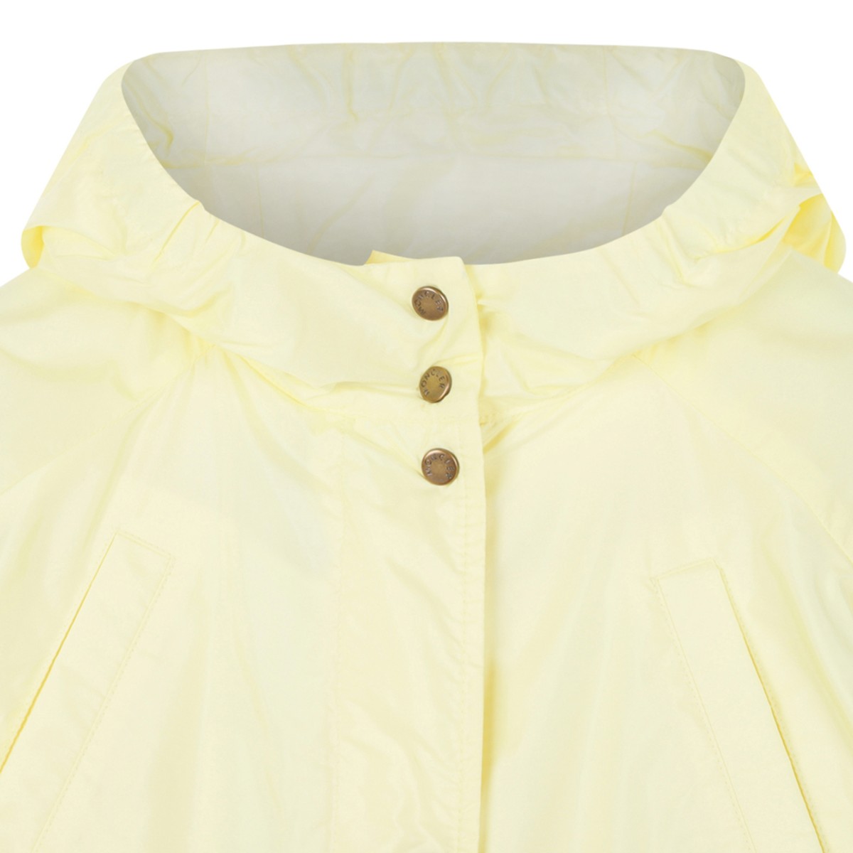 Moncler Yellow Hooded Lightweight Jacket.