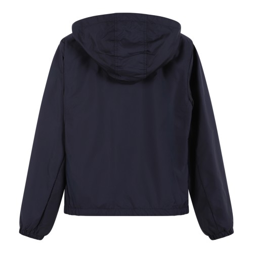 Moncler Navy Hooded Lightweight Jacket. 2