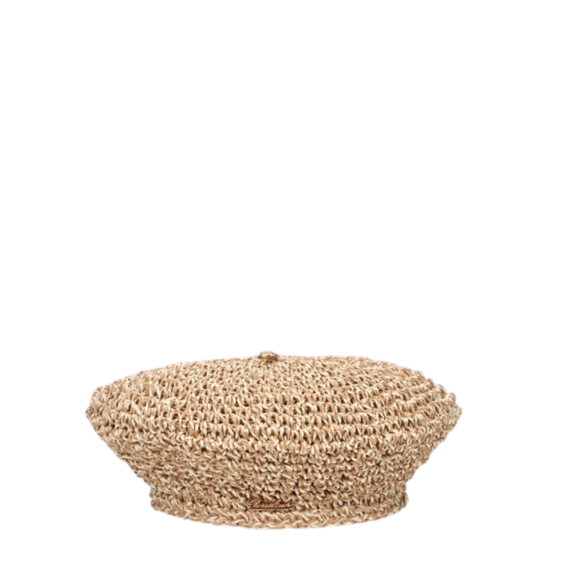 Borsalino Natural Raffia Beret Hat.