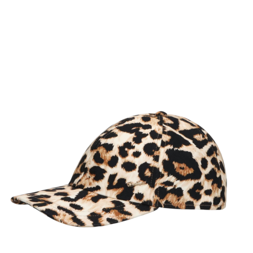 Borsalino Leopard Print Baseball Cap.