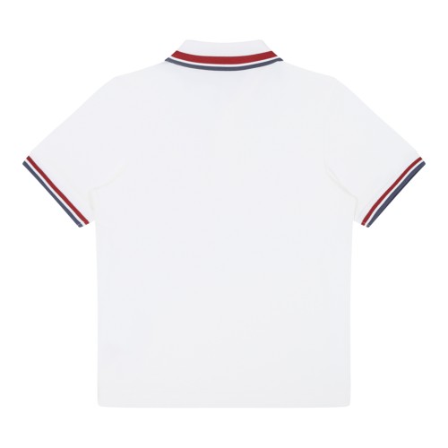 Moncler White Polo and Navy Shorts Set.