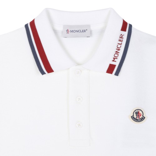 Moncler White Polo and Navy Shorts Set.