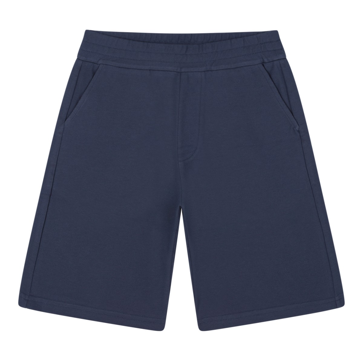 Moncler White Polo and Navy Shorts Set.