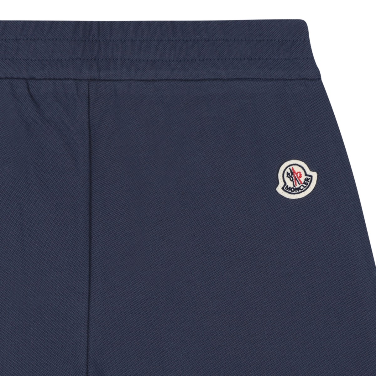 Moncler White Polo and Navy Shorts Set.
