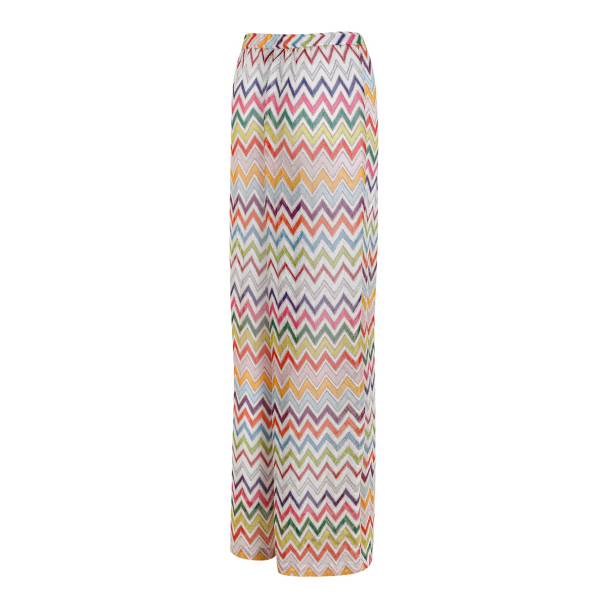 Missoni Multicolor Zigzag Knit Wide-Leg Trousers.