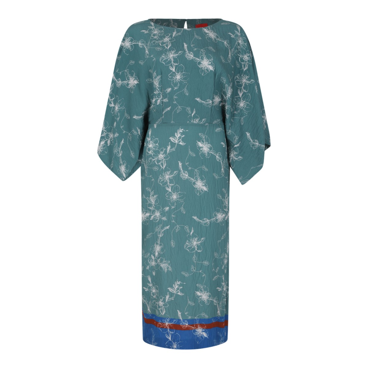 Merci Green Printed Midi Dress.