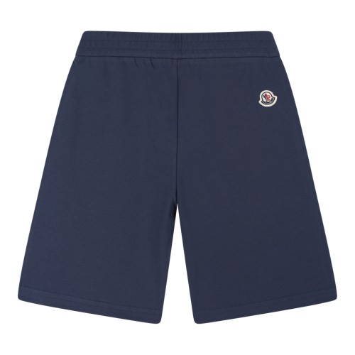 Moncler White Polo and Navy Shorts Set.