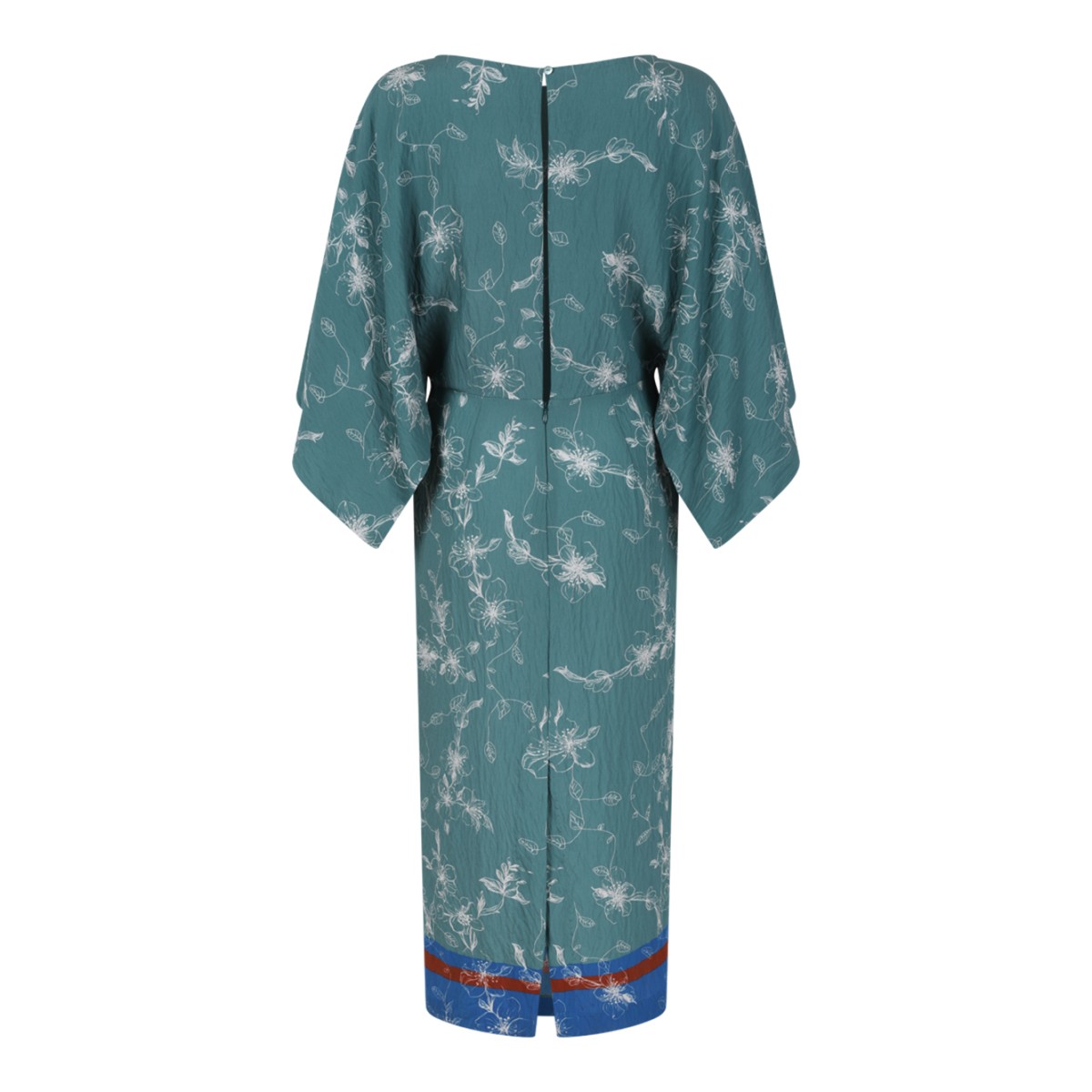 Merci Green Printed Midi Dress.