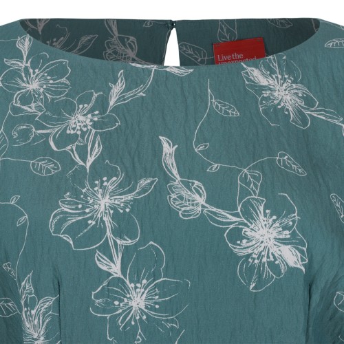 Merci Green Printed Midi Dress.