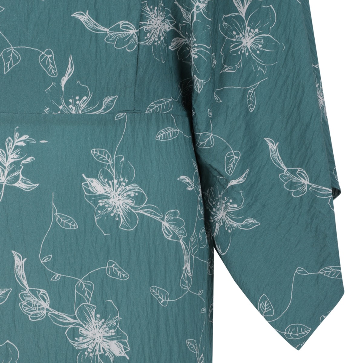 Merci Green Printed Midi Dress.