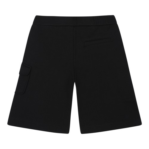 Moncler Black Cotton Bermuda Shorts.