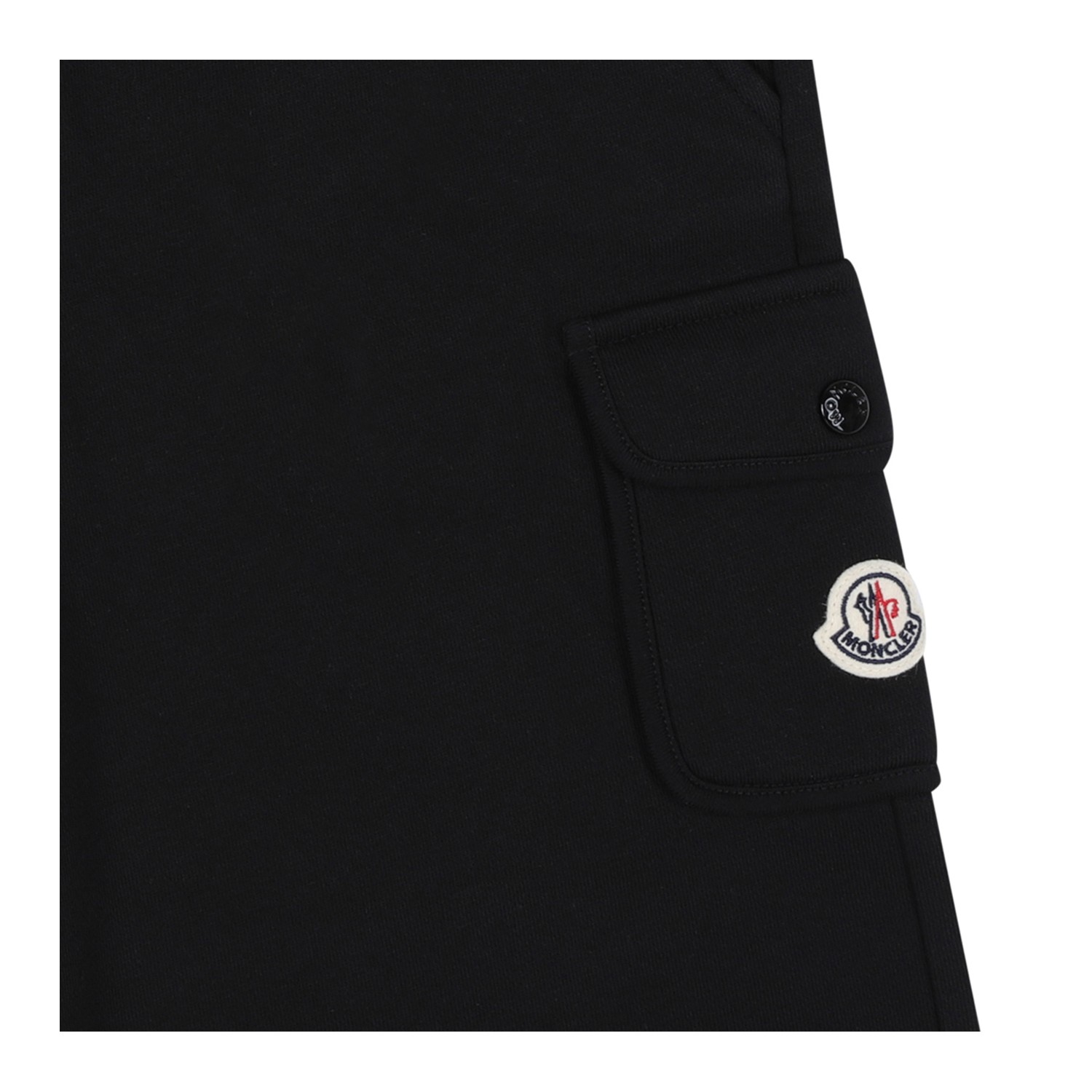 Moncler Black Cotton Bermuda Shorts.| COLOGNESE 1882