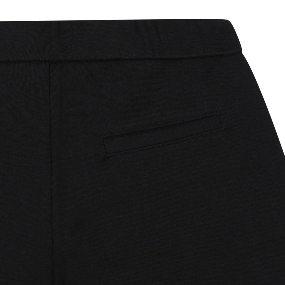 Moncler Black Cotton Bermuda Shorts.