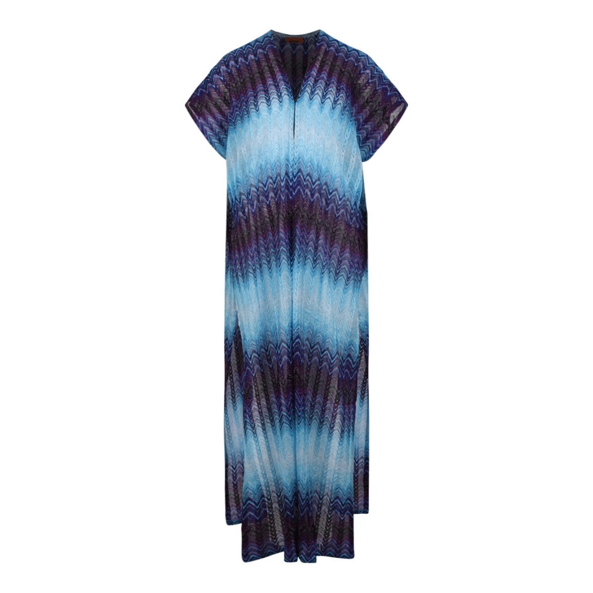 Missoni Blue Gradient Knit Maxi Dress.