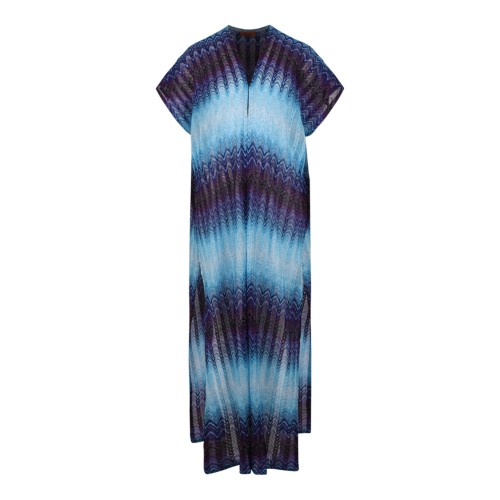 Missoni Blue Gradient Knit Maxi Dress.