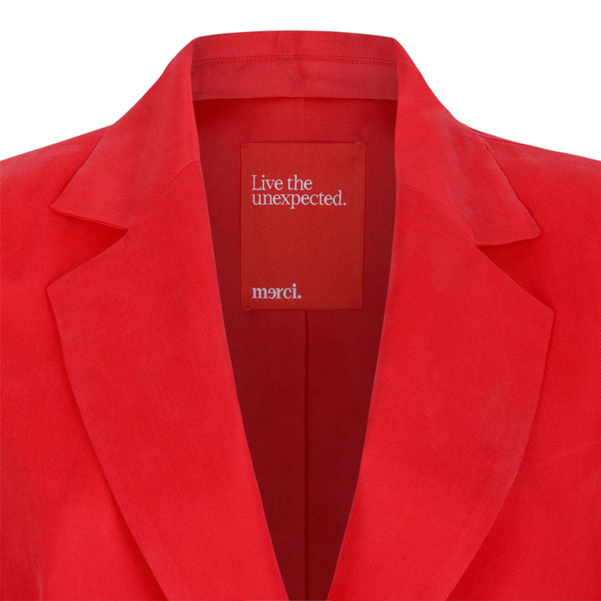 Merci Red Single-Breasted Tailored Blazer.
