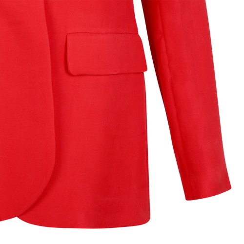 Merci Red Single-Breasted Tailored Blazer.