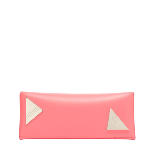 The Attico Pink Geometric Clutch Bag.