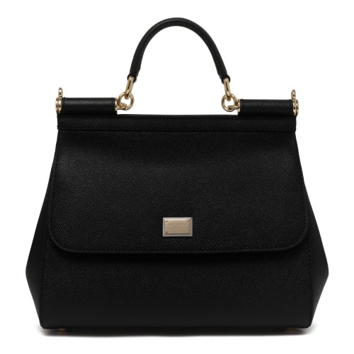 Dolce & Gabbana Black Sicily Handbag.