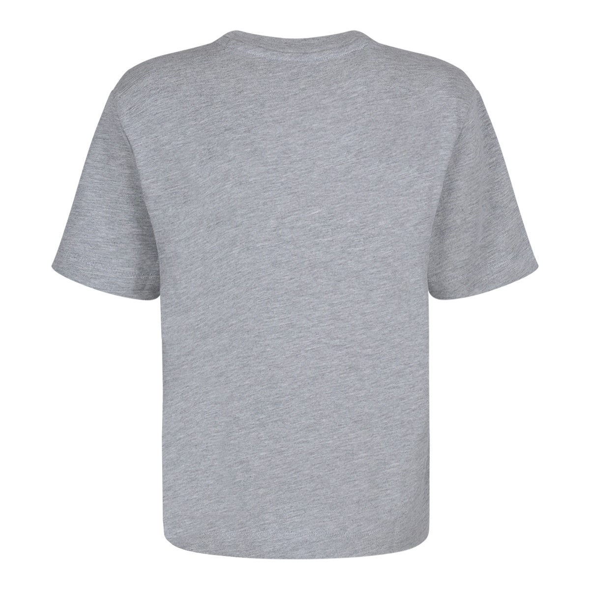 Selected Grey Cotton Crew Neck T-Shirt. 