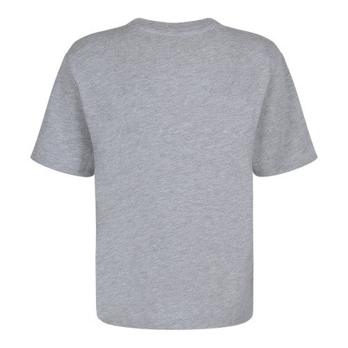Selected Grey Cotton Crew Neck T-Shirt. 