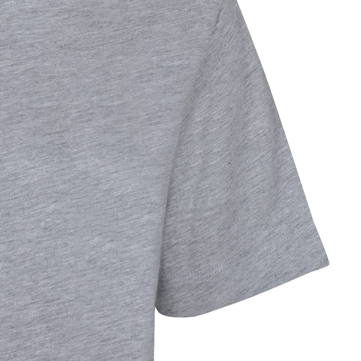 Selected Grey Cotton Crew Neck T-Shirt. 